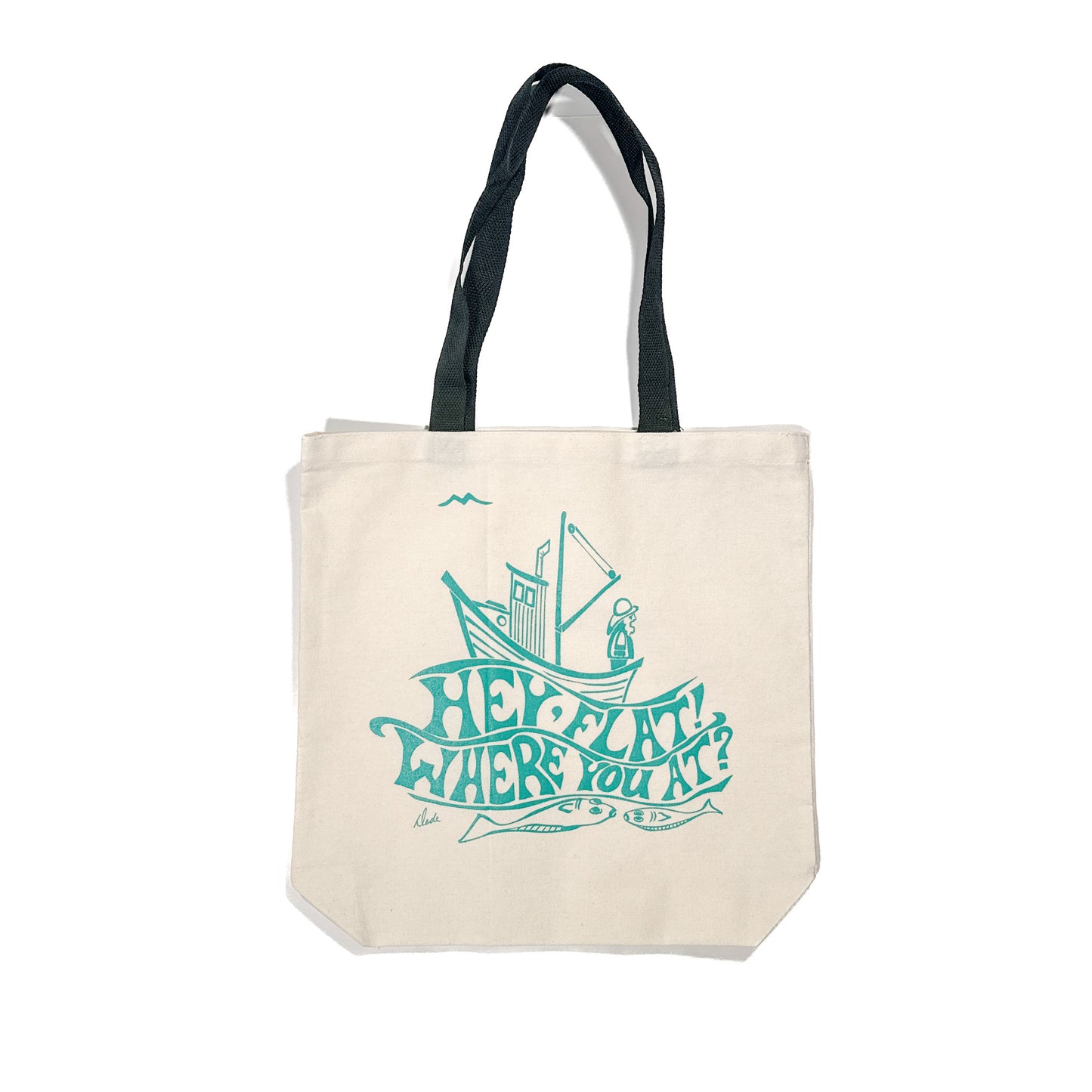 Hey Flat Canvas Tote