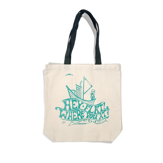 Hey Flat Canvas Tote