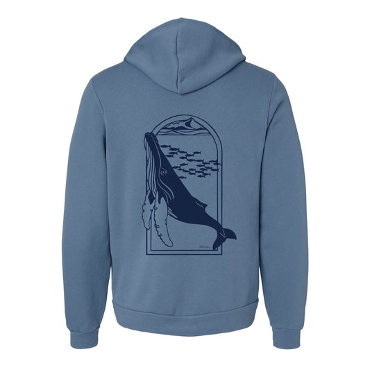 Whale Zip Up Hoodie